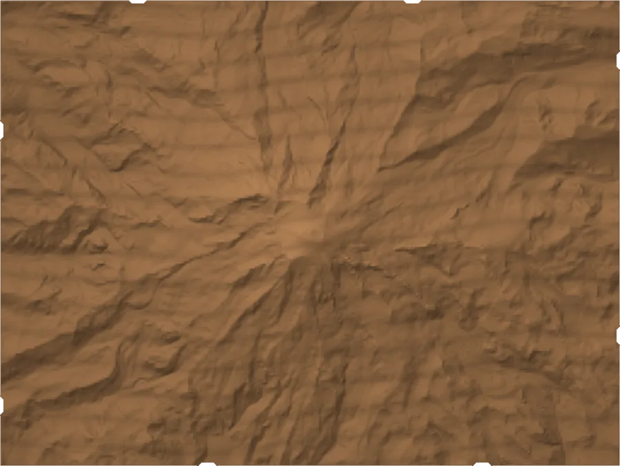 Topographic map render